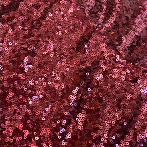 Lane Bryant, elegant short sleeve ruby red sequin blouse. Size 20. - Picture 6 of 17